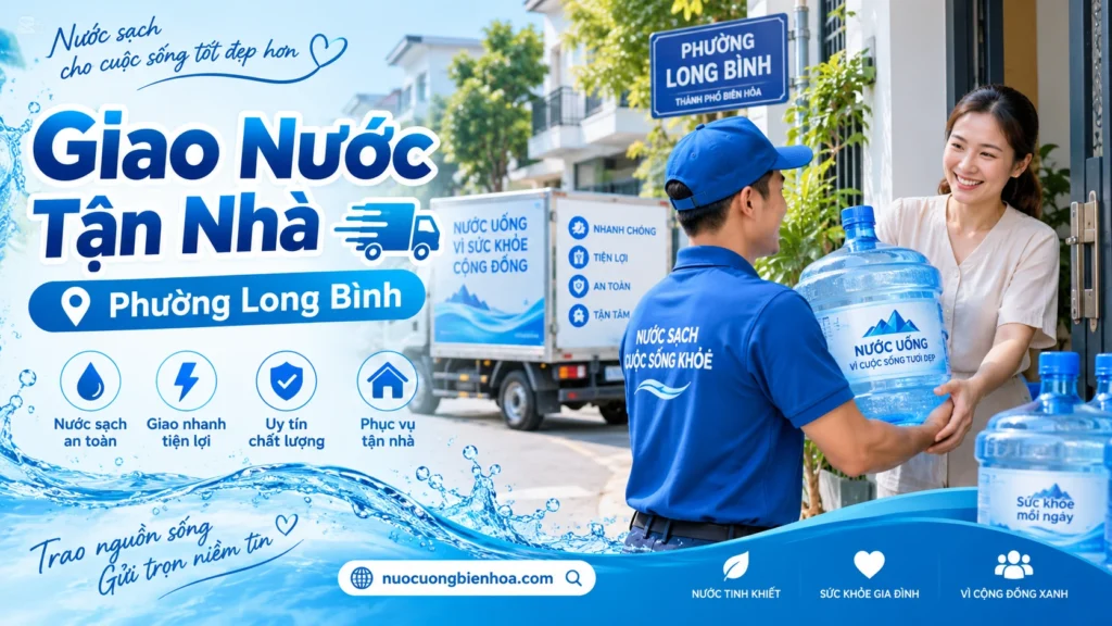 Đại Lý Giao Nước Tận Nhà Phường Long Bình, Đổi Nước Tận Nơi Free Ship